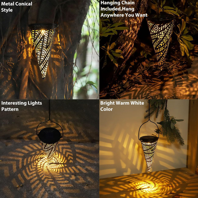 QIANXI TWINKVILLA Solar Hanging Lights Set Of 3, Decorative